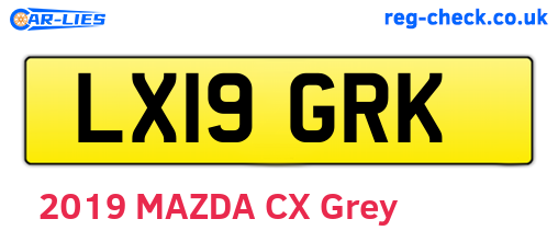 LX19GRK are the vehicle registration plates.