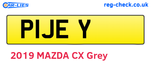 P1JEY are the vehicle registration plates.