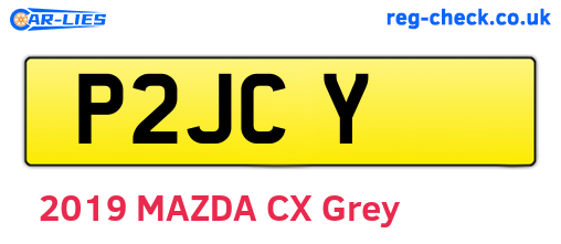 P2JCY are the vehicle registration plates.