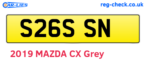 S26SSN are the vehicle registration plates.