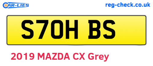 S70HBS are the vehicle registration plates.