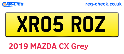 XR05ROZ are the vehicle registration plates.
