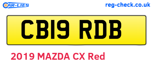 CB19RDB are the vehicle registration plates.