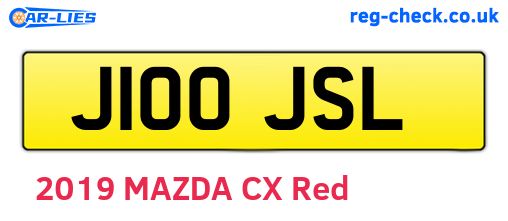 J100JSL are the vehicle registration plates.