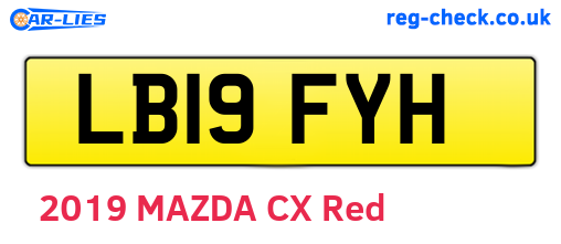 LB19FYH are the vehicle registration plates.