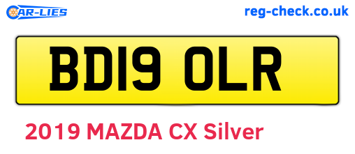 BD19OLR are the vehicle registration plates.