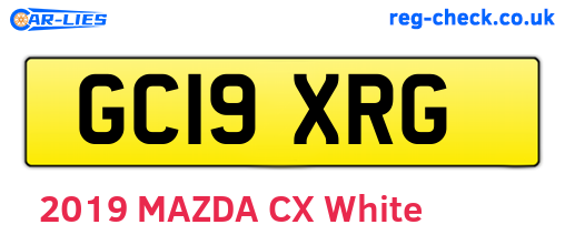 GC19XRG are the vehicle registration plates.