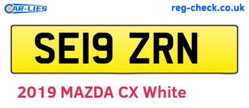 SE19ZRN are the vehicle registration plates.