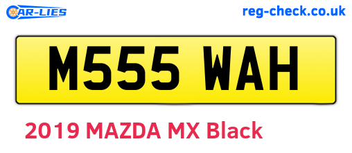 M555WAH are the vehicle registration plates.