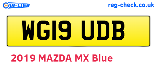 WG19UDB are the vehicle registration plates.