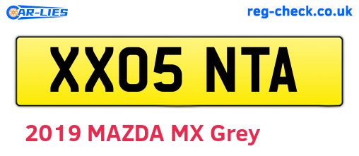 XX05NTA are the vehicle registration plates.