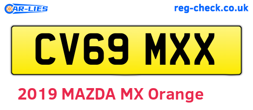 CV69MXX are the vehicle registration plates.