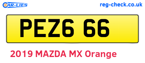 PEZ666 are the vehicle registration plates.