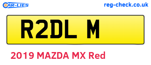 R2DLM are the vehicle registration plates.