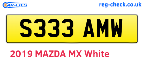 S333AMW are the vehicle registration plates.
