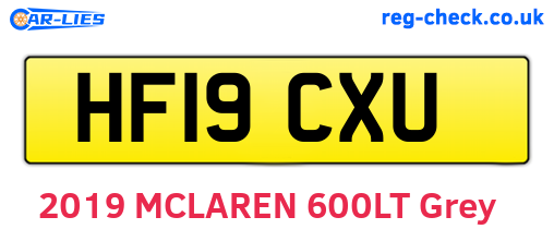 HF19CXU are the vehicle registration plates.