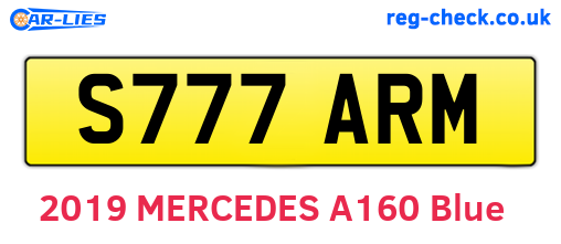S777ARM are the vehicle registration plates.