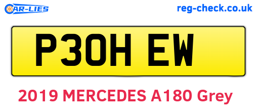 P30HEW are the vehicle registration plates.