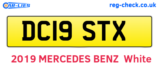 DC19STX are the vehicle registration plates.
