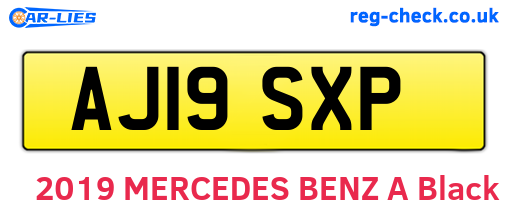 AJ19SXP are the vehicle registration plates.