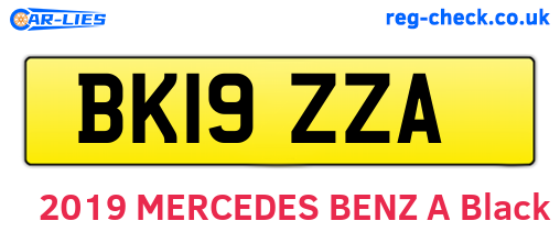 BK19ZZA are the vehicle registration plates.
