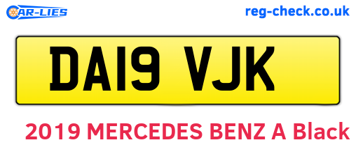 DA19VJK are the vehicle registration plates.