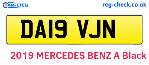 DA19VJN are the vehicle registration plates.