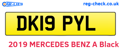 DK19PYL are the vehicle registration plates.