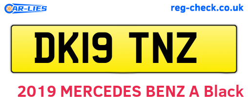 DK19TNZ are the vehicle registration plates.