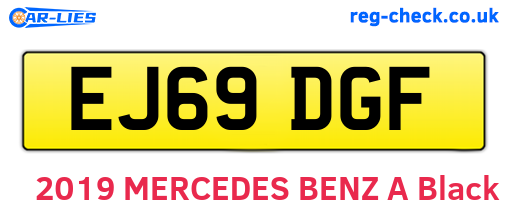 EJ69DGF are the vehicle registration plates.