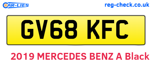 GV68KFC are the vehicle registration plates.