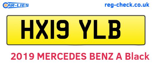 HX19YLB are the vehicle registration plates.