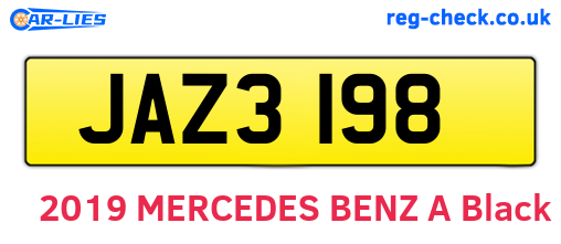 JAZ3198 are the vehicle registration plates.