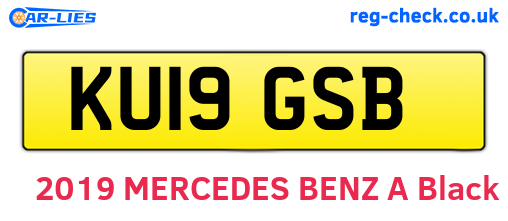KU19GSB are the vehicle registration plates.
