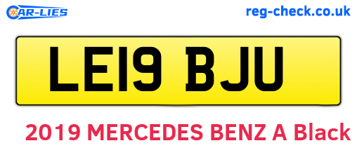 LE19BJU are the vehicle registration plates.