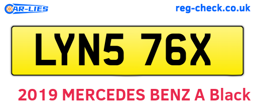 LYN576X are the vehicle registration plates.