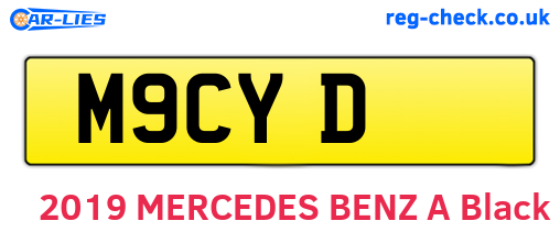 M9CYD are the vehicle registration plates.