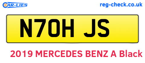N70HJS are the vehicle registration plates.