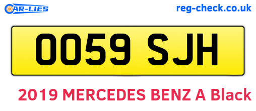 OO59SJH are the vehicle registration plates.