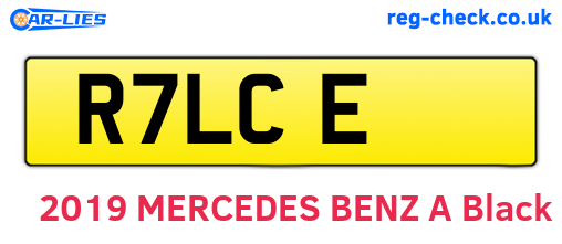 R7LCE are the vehicle registration plates.