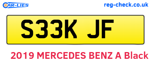 S33KJF are the vehicle registration plates.