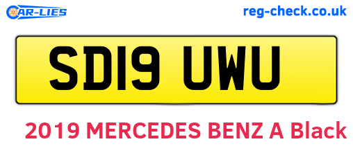 SD19UWU are the vehicle registration plates.