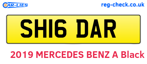 SH16DAR are the vehicle registration plates.