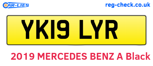 YK19LYR are the vehicle registration plates.