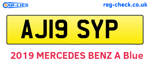 AJ19SYP are the vehicle registration plates.