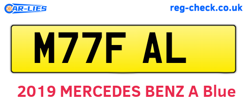 M77FAL are the vehicle registration plates.