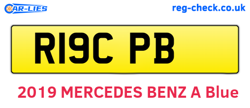 R19CPB are the vehicle registration plates.