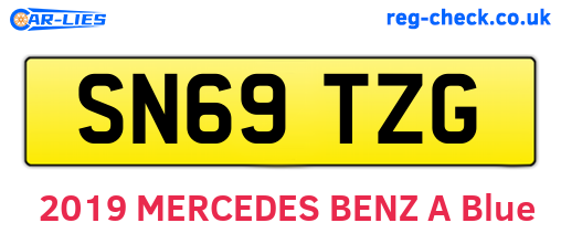 SN69TZG are the vehicle registration plates.
