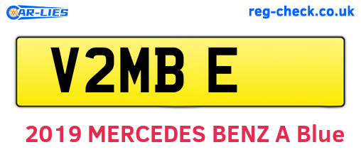 V2MBE are the vehicle registration plates.