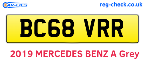 BC68VRR are the vehicle registration plates.